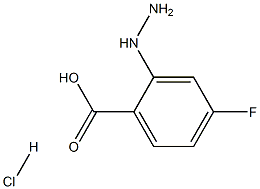 4-Fluoro-2-hydrazino-benzoic acid hydrochloride Structure