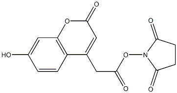 7-Hydroxycoumarin-4-acetic acid, succinimidyl ester Structure