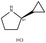 (R)-2-Cyclopropyl-pyrrolidine hydrochloride Structure