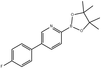 5-(4-fluorophenyl)-2-(4,4,5,5-tetramethyl-1,3,2-dioxaborolan-2-yl)pyridine Struktur