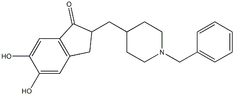 2-((1-benzylpiperidin-4-yl)methyl)-5,6-dihydroxy-2,3-dihydro-1H-inden-1-one Structure