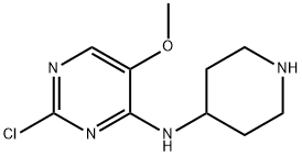 2-Chloro-5-methoxy-N-(piperidin-4-yl)pyrimidin-4-amine Structure