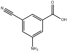 3-Amino-5-cyanobenzoic acid 化学構造式