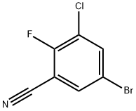 5-bromo-3-chloro-2-fluoroBenzonitrile, 1000577-76-3, 结构式
