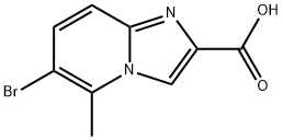 6-bromo-5-methylimidazo[1,2-a]pyridine-2-carboxylic acid, 1000845-67-9, 结构式