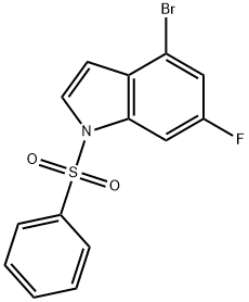 1-(benzenesulfonyl)-4-bromo-6-fluoro-1H-indole Struktur