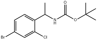 tert-butyl 1-(4-bromo-2-chlorophenyl)ethylcarbamate Struktur