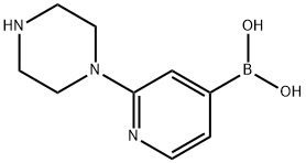 (2-(哌嗪-1-基)吡啶-4-基)硼酸, 1003043-70-6, 结构式