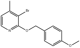 2-(4-methoxybenzyloxy)-3-bromo-4-methylpyridine Struktur