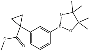 methyl 1-[3-(tetramethyl-1,3,2-dioxaborolan-2-yl)phenyl]cyclopropane-1-carboxylate Structure