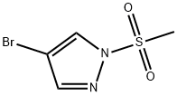 1-(甲磺酰基)-4-溴-1H-吡唑, 1006202-77-2, 结构式
