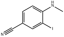 3-碘-4-甲胺基苯甲腈 结构式