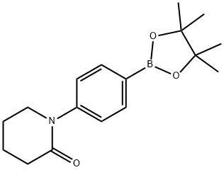 1-(4-(4,4,5,5-四甲基-1,3,2-二氧杂硼环戊烷-2-基)苯基)哌啶-2-酮, 1007346-42-0, 结构式