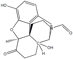 (5alpha)-4,5-Epoxy-3,14-dihydroxy-6-oxomorphinan-17-carboxaldehyde Structure