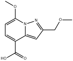7-Methoxy-2-(methoxymethyl)pyrazolo[1,5-a]pyridine-4-carboxylic acid Struktur