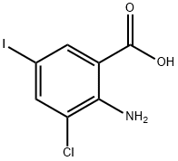 2-氨基-3-氯-5-碘-苯甲酸, 101012-31-1, 结构式
