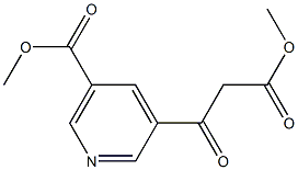 methyl 5-(3-methoxy-3-oxopropanoyl)nicotinate Structure
