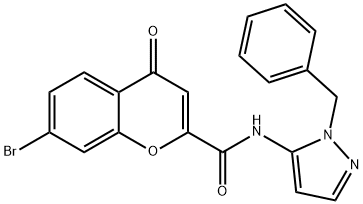 N-(1-benzyl-1H-pyrazol-5-yl)-7-bromo-4-oxo-4H-chromene-2-carboxamide,1010867-35-2,结构式