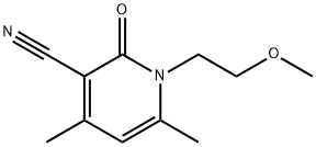 1-(2-Methoxy-ethyl)-4,6-dimethyl-2-oxo-1,2-dihydro-pyridine-3-carbonitrile Structure
