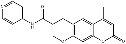 3-(7-methoxy-4-methyl-2-oxo-2H-chromen-6-yl)-N-(pyridin-4-yl)propanamide Structure