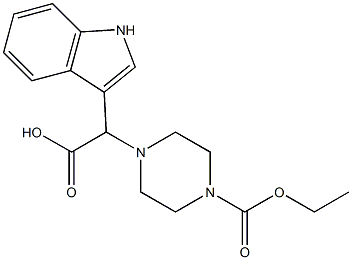 [4-(ethoxycarbonyl)piperazin-1-yl](1H-indol-3-yl)acetic acid,1010904-50-3,结构式