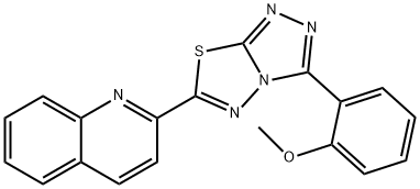 2-[3-(2-methoxyphenyl)[1,2,4]triazolo[3,4-b][1,3,4]thiadiazol-6-yl]quinoline Struktur