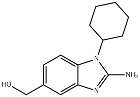 (2-Amino-1-cyclohexyl-1H-benzoimidazol-5-yl)-methanol Structure
