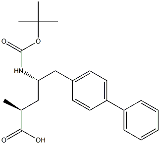 (2S,4S)-5-(Biphenyl-4-yl)-4-[(tert-butoxycarbonyl)amino]-2-methylpentanoic acid Struktur