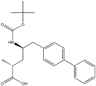 (2R,4R)-5-(Biphenyl-4-yl)-4-[(tert-butoxycarbonyl)amino]-2-methylpentanoic acid Structure