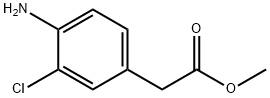 (4-Amino-3-chloro-phenyl)-acetic acid methyl ester 化学構造式