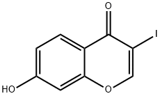 7-hydroxy-3-iodo-4H-chromen-4-one Struktur