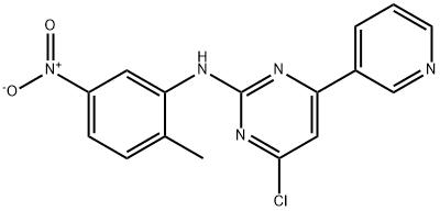 6-chloro-N-(2-methyl-5-nitrophenyl)-4-(3-pyridyl)-2-pyrimidin-amine Structure