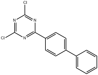 2-(4-Biphenylyl)-4,6-dichloro-1,3,5-triazine Struktur