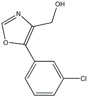 (5-(3-Chlorophenyl)oxazol-4-yl)methanol 化学構造式