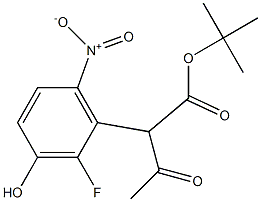 tert-butyl 2-(2-fluoro-3-hydroxy-6-nitrophenyl)-3-oxobutanoate Structure