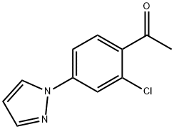 1-(2-Chloro-4-(1H-pyrazol-1-yl)phenyl)ethanone Structure