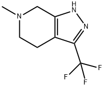 6-methyl-3-(trifluoromethyl)-4,5,6,7-tetrahydro-1H-pyrazolo[3,4-c]pyridine Struktur