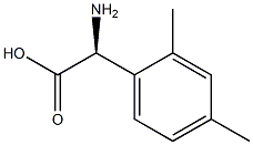 (2S)-2-アミノ-2-(2,4-ジメチルフェニル)酢酸 化学構造式