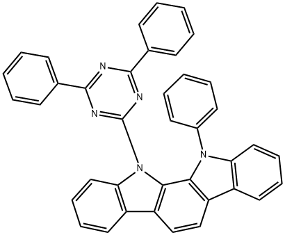 11-(4,6-Diphenyl-[1,3,5]triazin-2-yl)-12-phenyl-11,12-dihydro-11,12-diaza-indeno[2,1-a]fluorene Structure