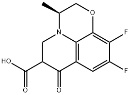 (3S)-9,10-difluoro-3-methyl-7-oxo-2,3,6,7-tetrahydro-5H-[1,4]oxazino[2,3,4-ij]quinoline-6-carboxylic acid Struktur