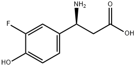 (3S)-3-AMINO-3-(3-FLUORO-4-HYDROXYPHENYL)PROPANOIC ACID 结构式