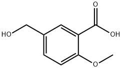 5-(羟基甲基)-2-甲氧基苯甲酸, 10286-57-4, 结构式