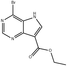 ethyl 4-bromo-5H-pyrrolo[3,2-d]pyrimidine-7-carboxylate Structure
