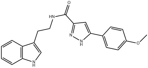 N-[2-(1H-indol-3-yl)ethyl]-3-(4-methoxyphenyl)-1H-pyrazole-5-carboxamide Struktur