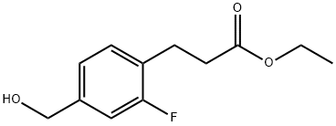 3-(2-氟-4-羟甲基苯基)丙酸乙酯, 1030846-80-0, 结构式