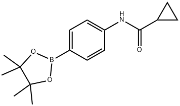N-[4-(4,4,5,5-Tetramethyl-1,3,2-dioxaborolan-2-yl)phenyl]cyclopropanecarboxamide Structure