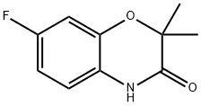 2,2-二甲基-7-氟-2H-苯并[B][1,4]噁嗪-3(4H)-酮 结构式