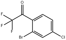 1-(2-Bromo-4-chlorophenyl)-2,2,2-trifluoroethanone Struktur
