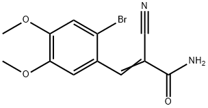2-BROMO-ALPHA-CYANO-4,5-DIMETHOXYCINNAMAMIDE Structure