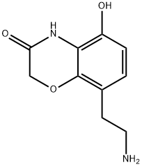 8-(2-aminoethyl)-5-hydroxy-2H-benzo[b][1,4]oxazin-3(4H)-one Struktur